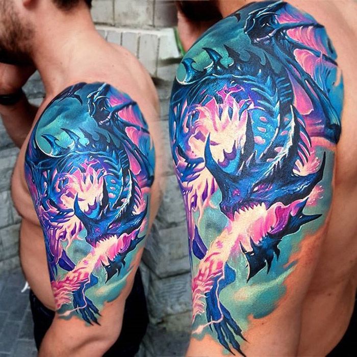 Tattoo Trends - Skeleton Dragon - TattooViral.com | Your Number One