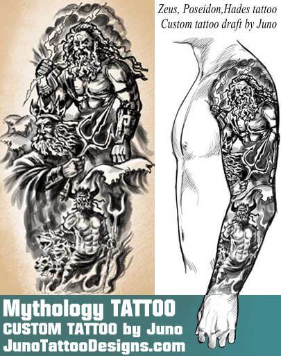 zeus poseidon hades art pictures tattoos