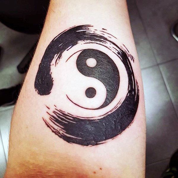 Tattoo Trends - Mens Yin Yang Enso Inner Forearm Tattoos - TattooViral ...