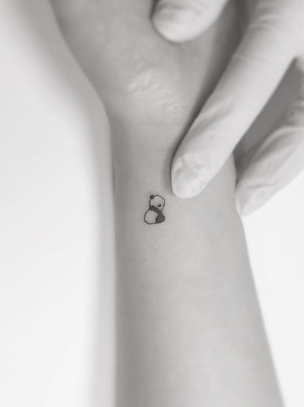 Geometric Tattoo - Cute panda tattoo by Playground - TattooViral.com ...