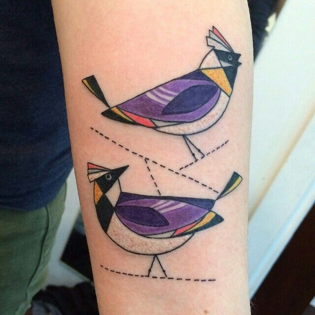 Geometric Tattoo geometric bird tattoo by Rachel Ritchie