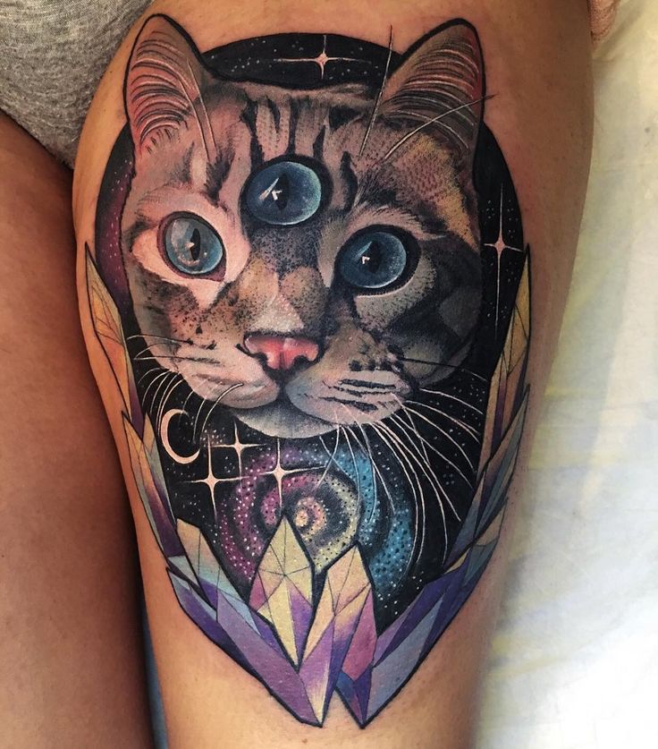 Geometric Tattoo Three Eyed Cat Tattoo Idea Tattooviral Com Your Number One Source For Daily Tattoo Designs Ideas Inspiration