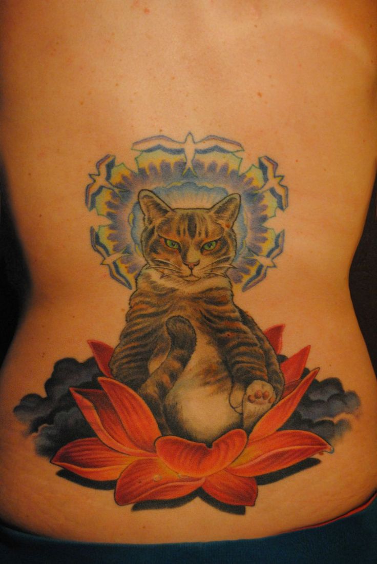 Top Floral Cat Tattoos In The Trendiest Styles | Inku Paw
