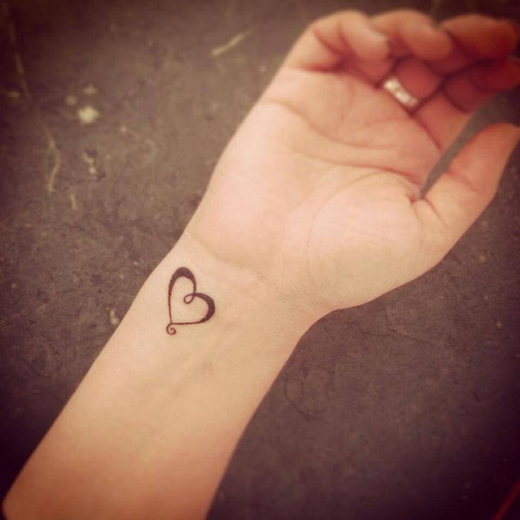 Meaningful Tattoos Ideas - Simple heart tattoo on wrist. - TattooViral