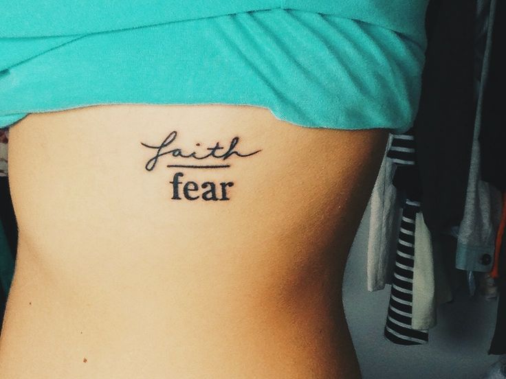 Faith over Fear tattoo.