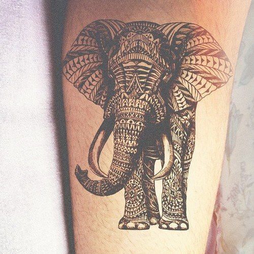 Geometric Tattoo - Wow! an absolutely gorgeous elephant tattoo. # ...