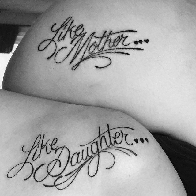 Meaningful Tattoos Ideas - Like mother like daughter tattoos of Paige and h...