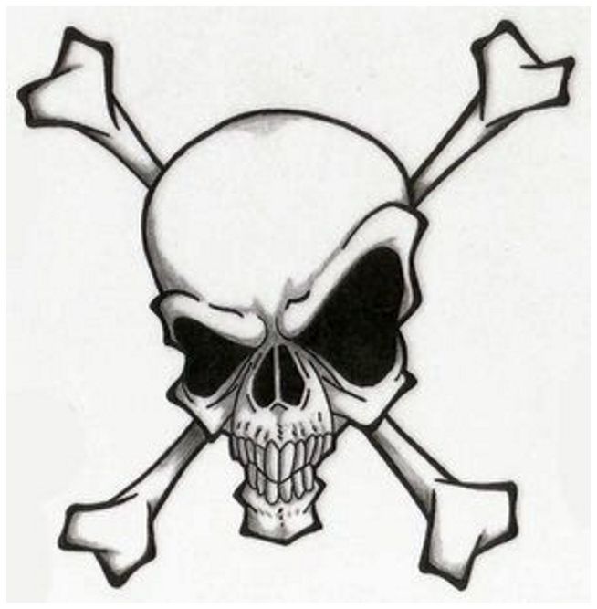 skull and bones tattoo designs