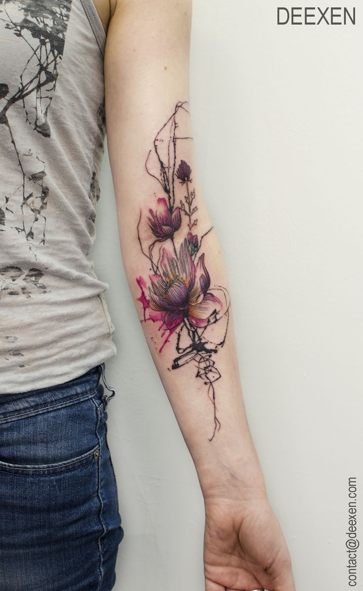 Watercolor Tattoo Lotus Heart Deep In Tattoo Tattoos Tatouage Watercolor Lotus Abstract Dee Tattooviral Com Your Number One Source For Daily Tattoo Designs Ideas Inspiration