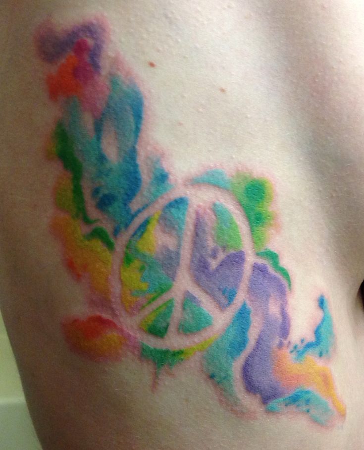 Watercolor tattoo - Watercolor Peace Tattoo - TattooViral.com | Your ...