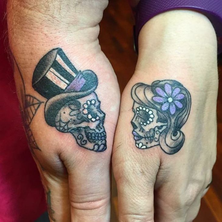 Couple Tattoo - Resultado de imagen para sugar skull couple tattoo. 