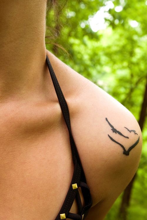 2 Set Flying Bird Design Temporary Tattoo Fake Tattoo Women Chest  Collarbone Arm | eBay