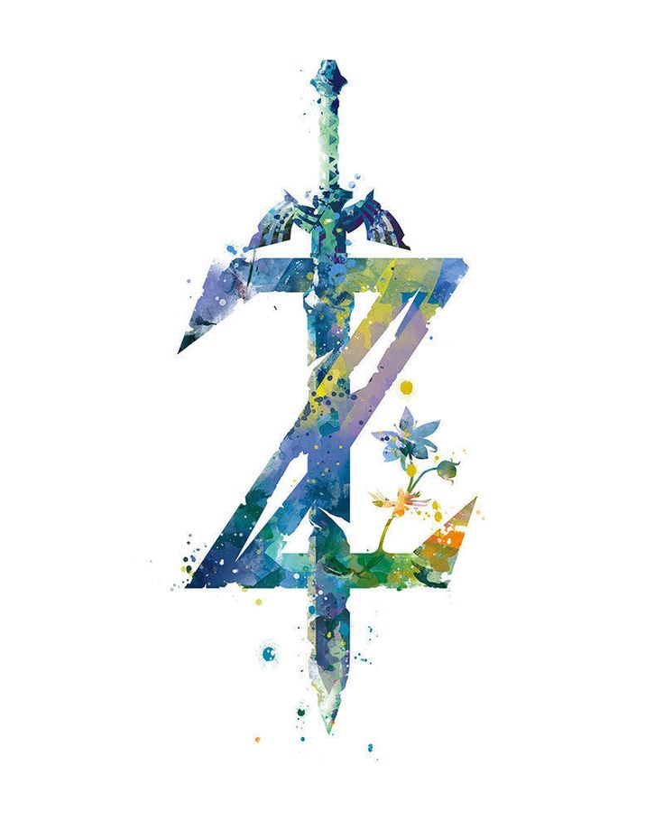 Watercolor tattoo - Legend of Zelda Breath of the Wild Print Nintendo ...