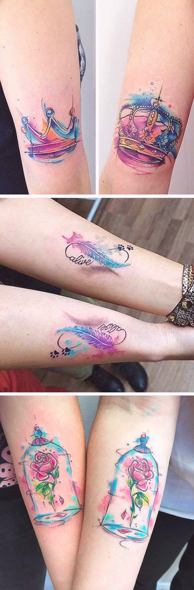 Watercolor tattoo - 30 of the Best Matching Tattoos to Get with Your