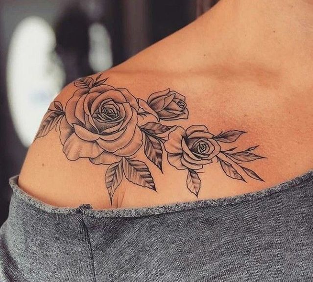 Women Tattoo - Roses on shoulder tattoo - TattooViral.com | Your Number
