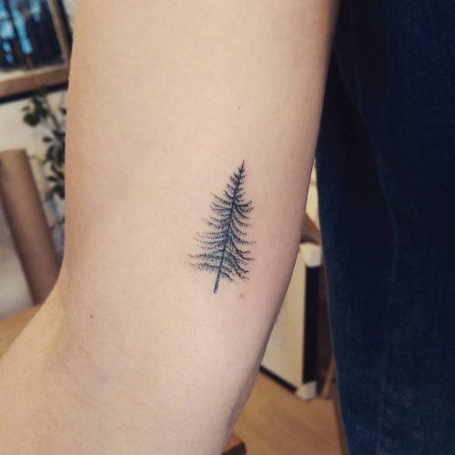 Tree Tattoo - stickandpoketattoo:Hand poked tree tattoo on the right ...