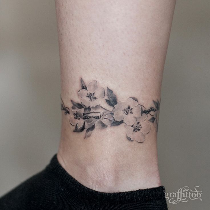 Body - Tattoo's - Cherry Blossom On Ankle :) - Tattooviral.com 