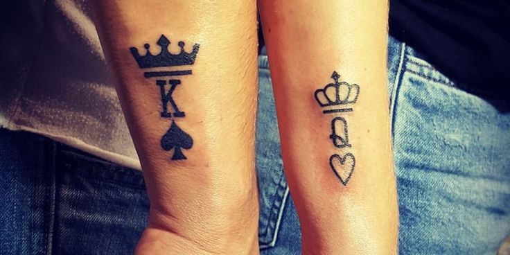 Couple Tattoo 45 Best King And Queen Tattoos Cool Designs Ideas