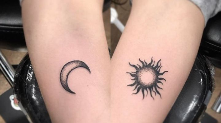 Best Friend Sun and Moon Tattoos - wide 6