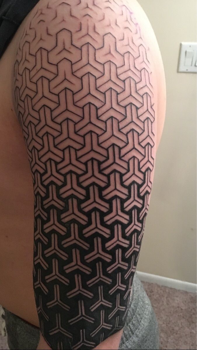 Geometrical sleeve tattoo by Neo Tattoos | Post 10979