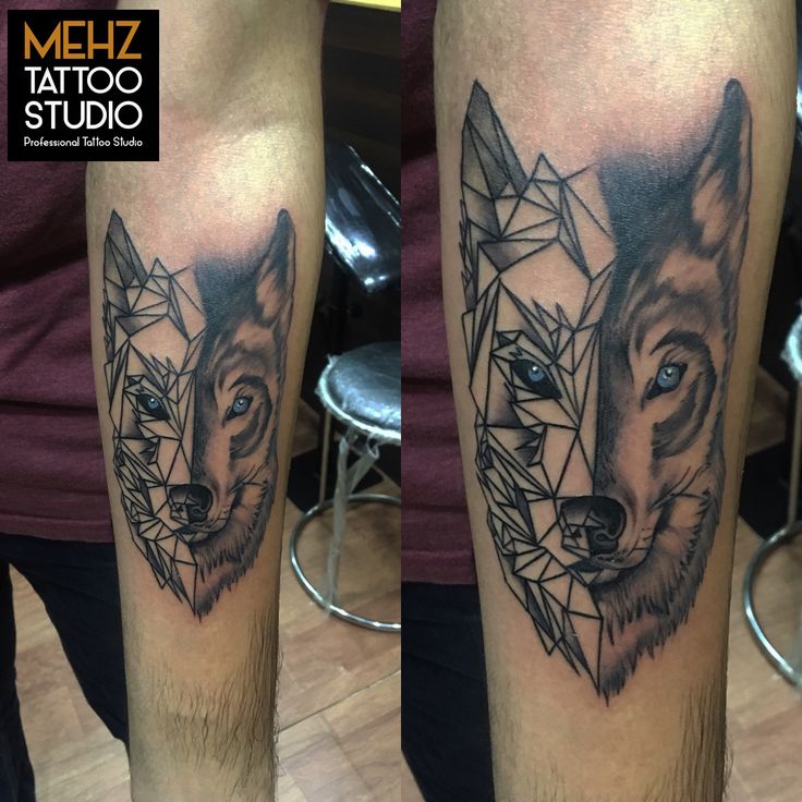 Geometric Tattoo - Geometric wolf Tattoo done by Mahesh Amin at Mehz ...