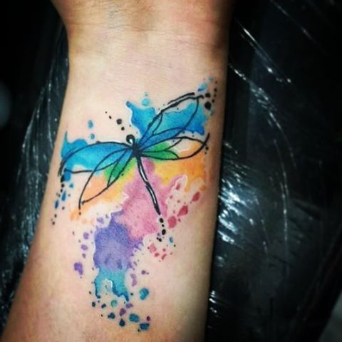 Watercolor tattoo - Risultati immagini per dragonfly with stars ...