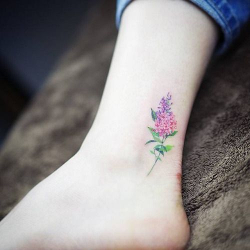 Minimalist Iris Flower Tattoo by @ebeatattoo - Tattoogrid.net