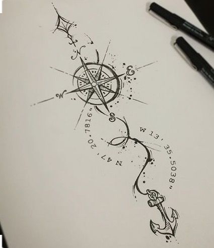 Tattoo Trends - Compass and anchor tattoo - TattooViral.com | Your ...