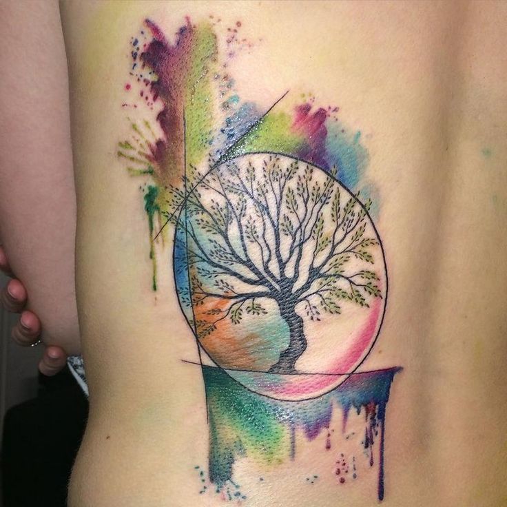 Tree Tattoo Awesome Watercolor Tree Tattoo Ideas TattooViral Com Your Number One