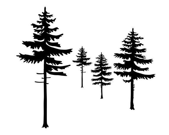 Minimalist Pine Tree Outline Tattoo - wide 11