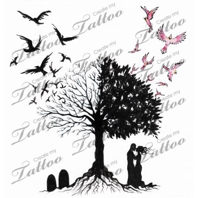 Tree Tattoo Marketplace Tattoo Tree Of Life And Death Tattoo Design By Liza Paizis 159 Tattooviral Com Your Number One Source For Daily Tattoo Designs Ideas Inspiration