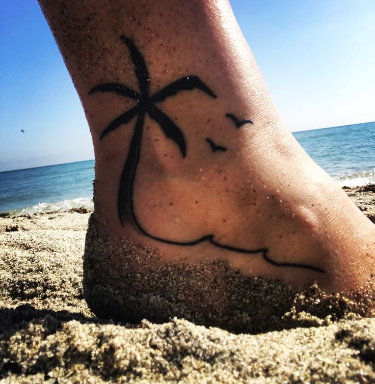 Tree Tattoo - Palm Tree Tattoo on the Beach - TattooViral.com | Your ...