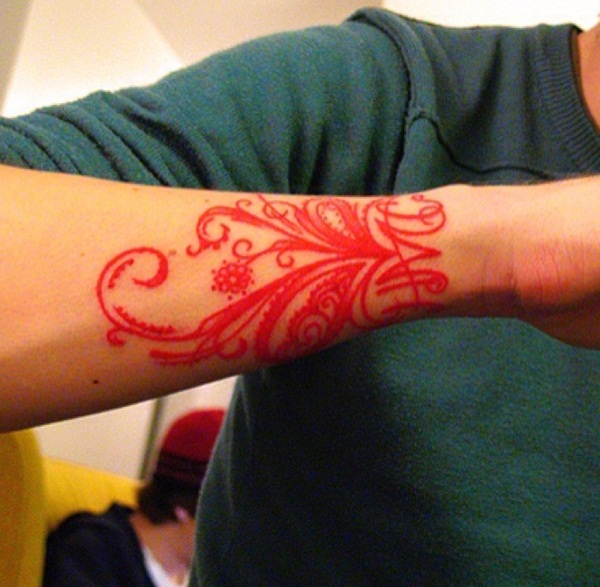 105 red ink tattoo designs for body art inspiration