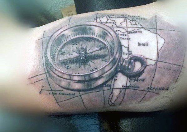 compass tattoo 160