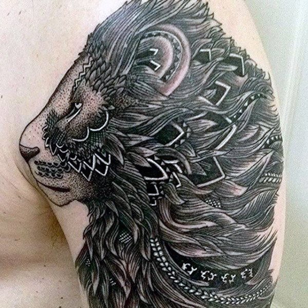 tattoo lion 1025